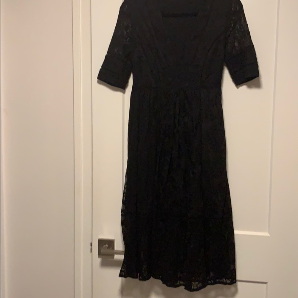 Free People Black Lace Dress